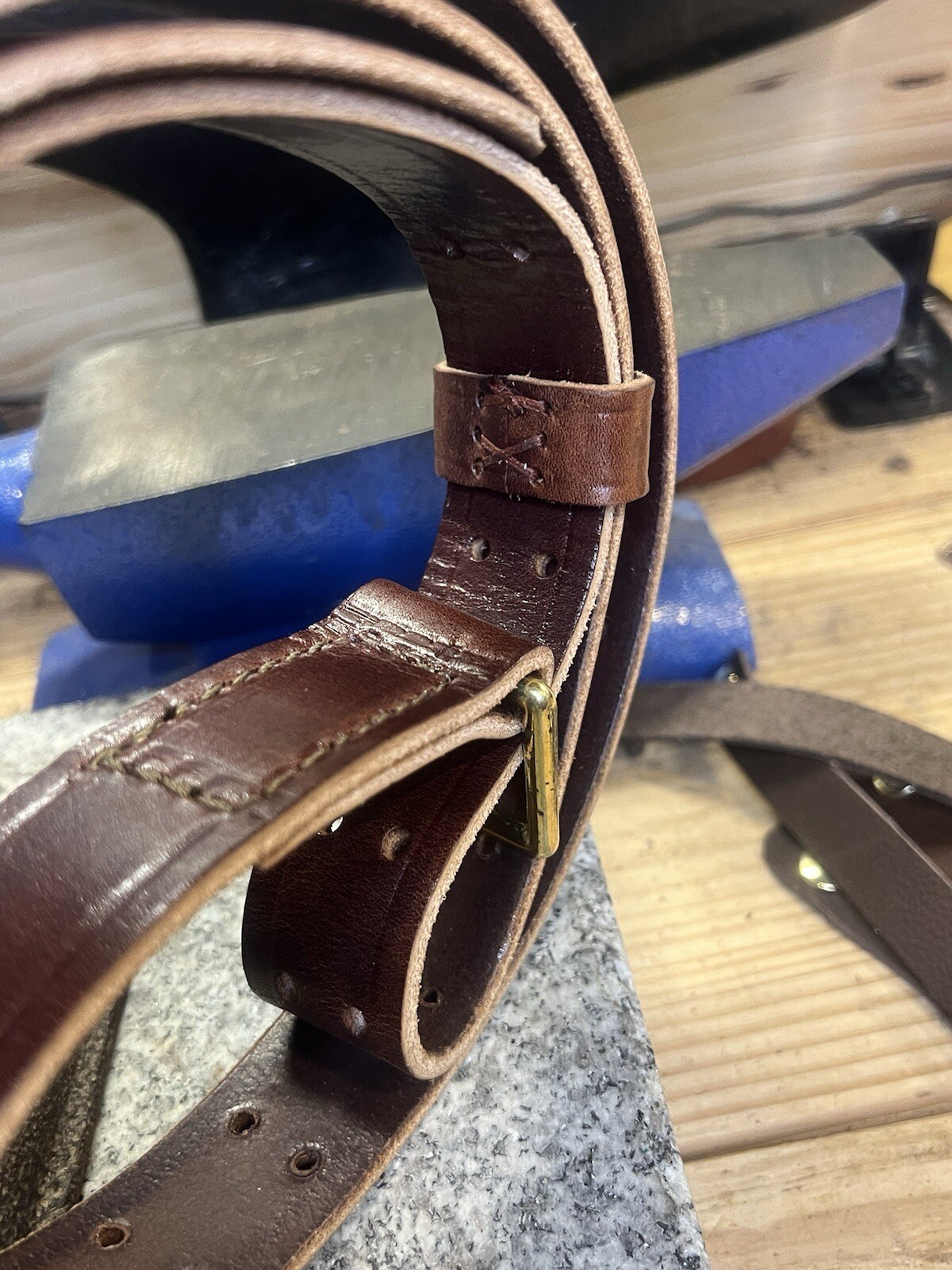 M1907 Rifle Strap / Sling - Full Grain English Bridle Leather - Handmade in USA