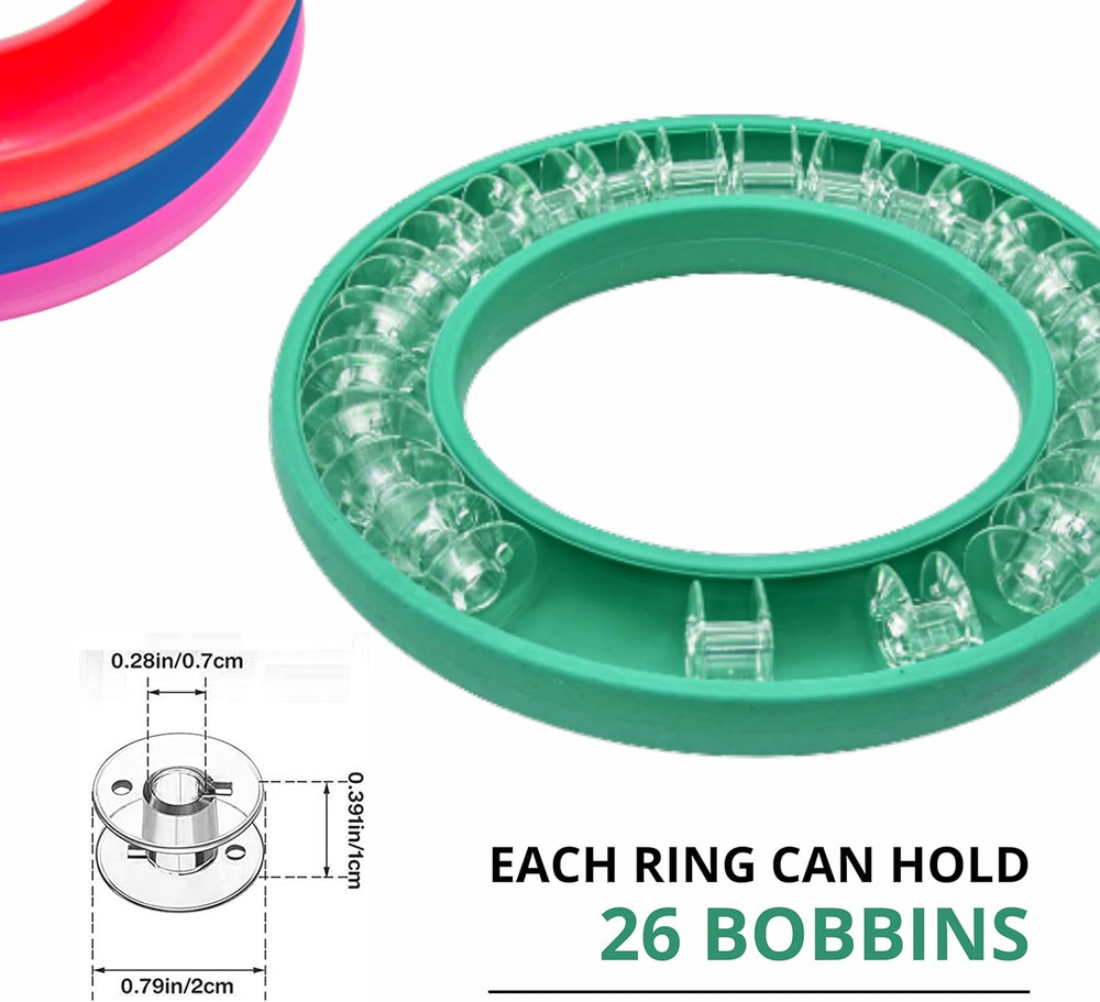 4PCS Bobbin Holder Set – Organizer for Sewing Thread Machine Bobbins Case