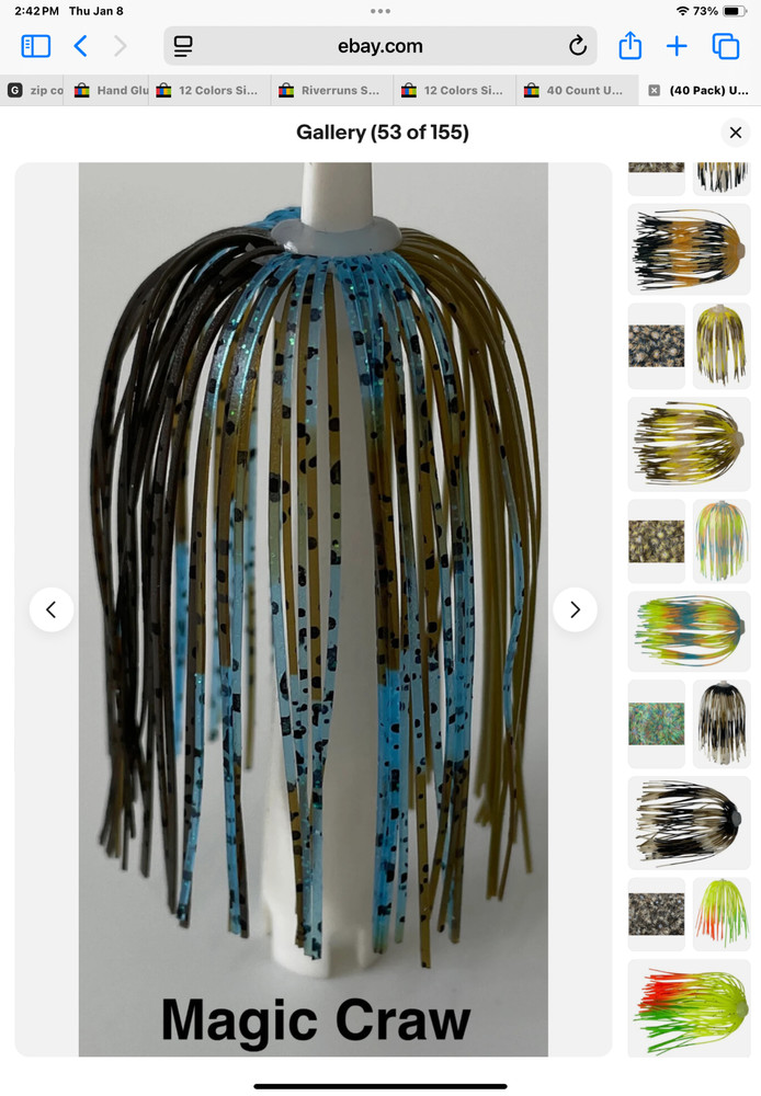 Umbrella Silicone Skirts,Magic Craw,50 Count