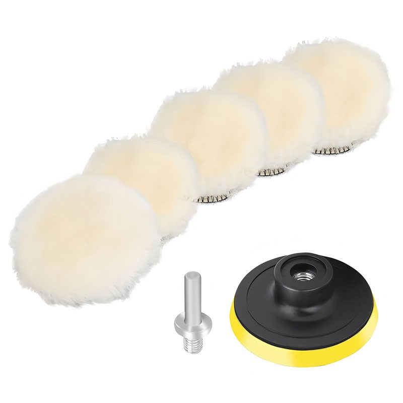 7PCS Car Buffing Pads Polishing for Drill Sponge Kit Waxing Foam Polisher 3 Inch