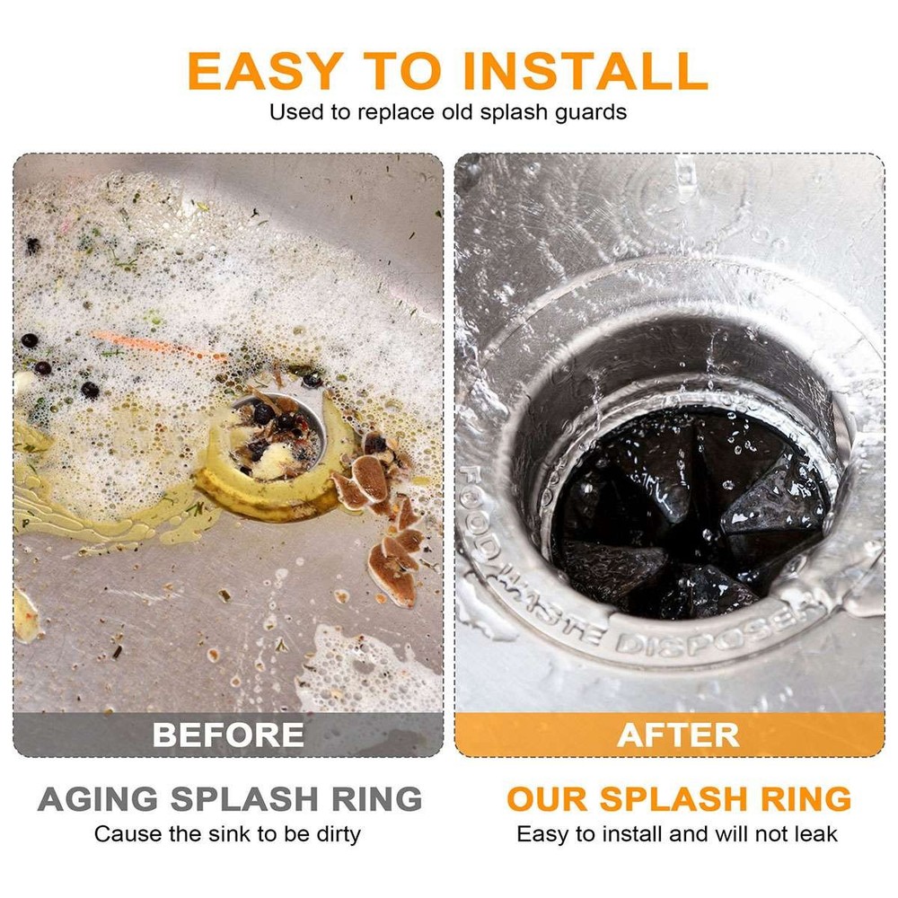 Garbage Disposal Splash Guard Replace for InSinkErator QCB-AM ,Quiet Sink Baffle
