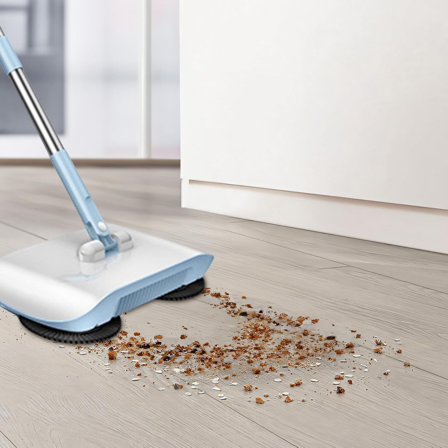 Wet/Dry Vacuum Cleaner Broom for Household Cleaning 180° Rotating Sweeping Mop