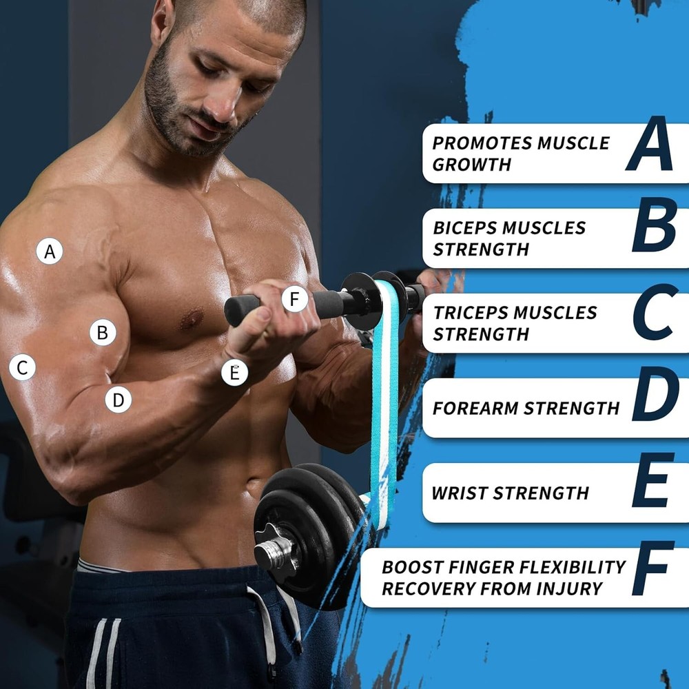 Wrist Forearm Roller Strengthener Exerciser: Forearm Blaster Forearm Roller Grip