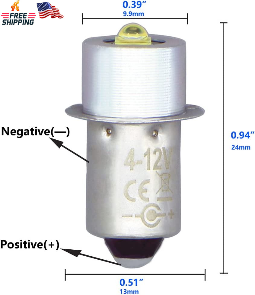 Ludopam Conversion Upgrade LED Bulb Replacement Compatible for Maglite Flashligh