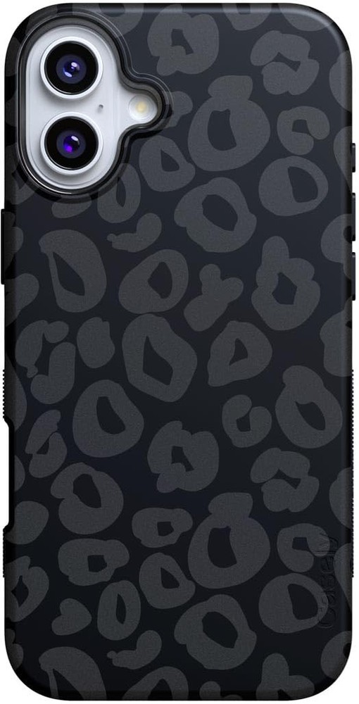 Casely iPhone 16 Case | Black Leopard | Bold Protective Case