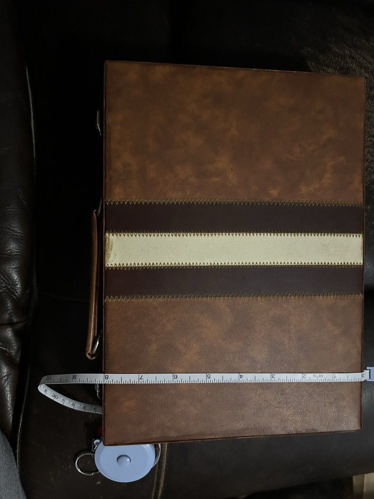 Vintage Smaller Backgammon Set 8” x 11” complete.