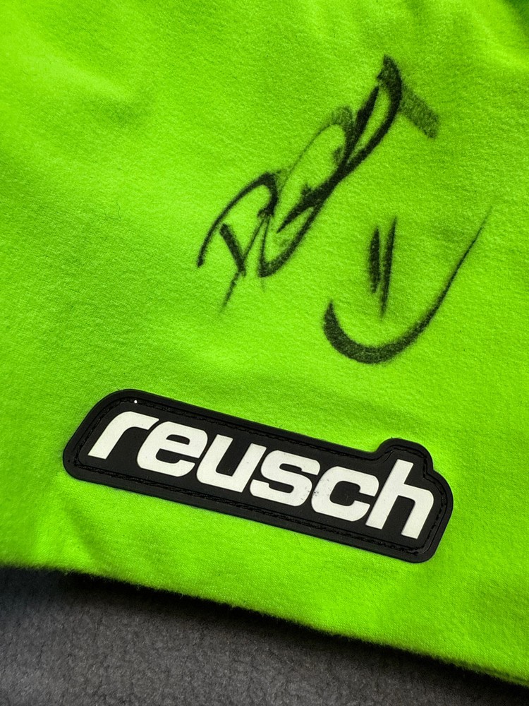 reusch signed ski hat beanie green