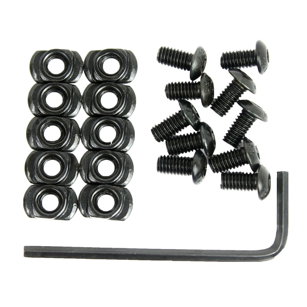 10 PC or 20 PC Mounting Screw Nut Replacement Set for KeyMod M-Lok Rail Section