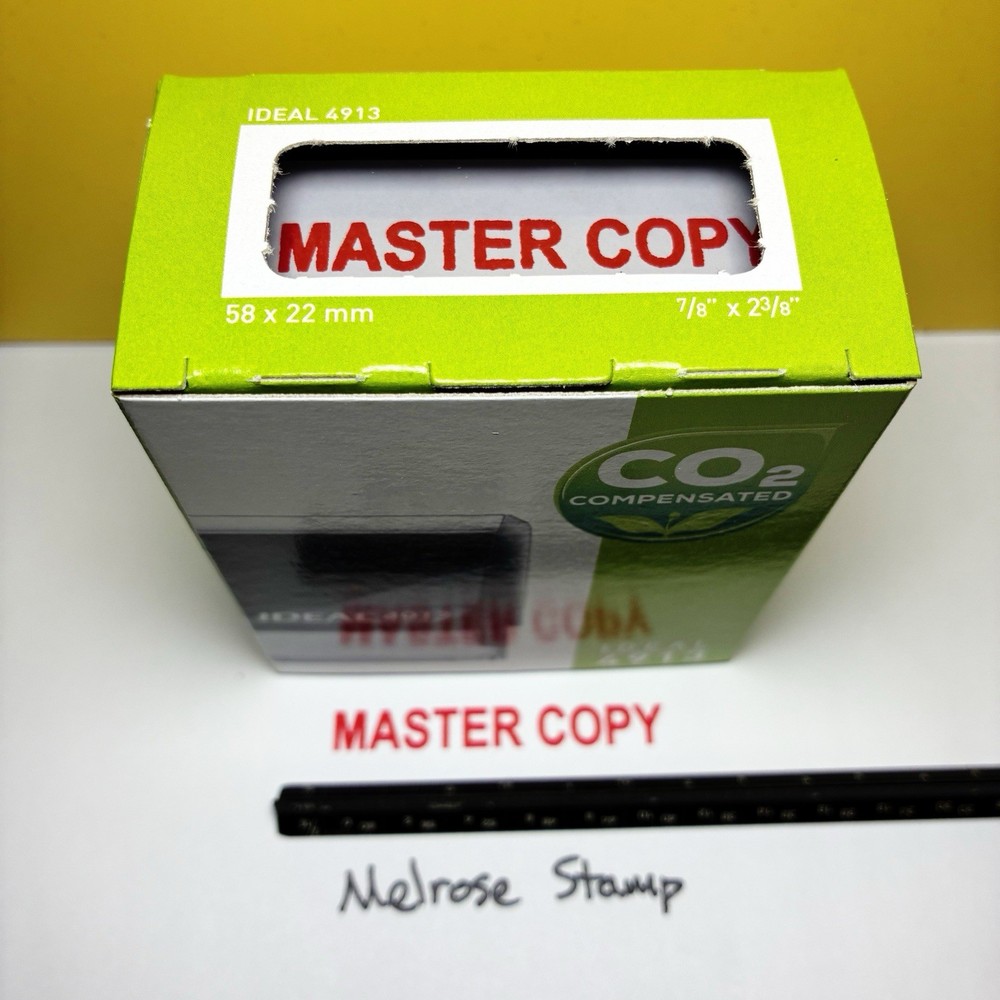 Master Copy Rubber Stamp Red Ink Self Inking Ideal 4913