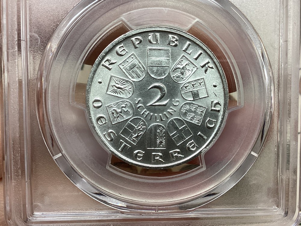 Austria 1928 2 Schilling Schubert Pcgs Ms63