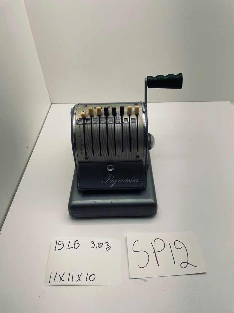 Paymaster Check Machine Series S-600 Vintage