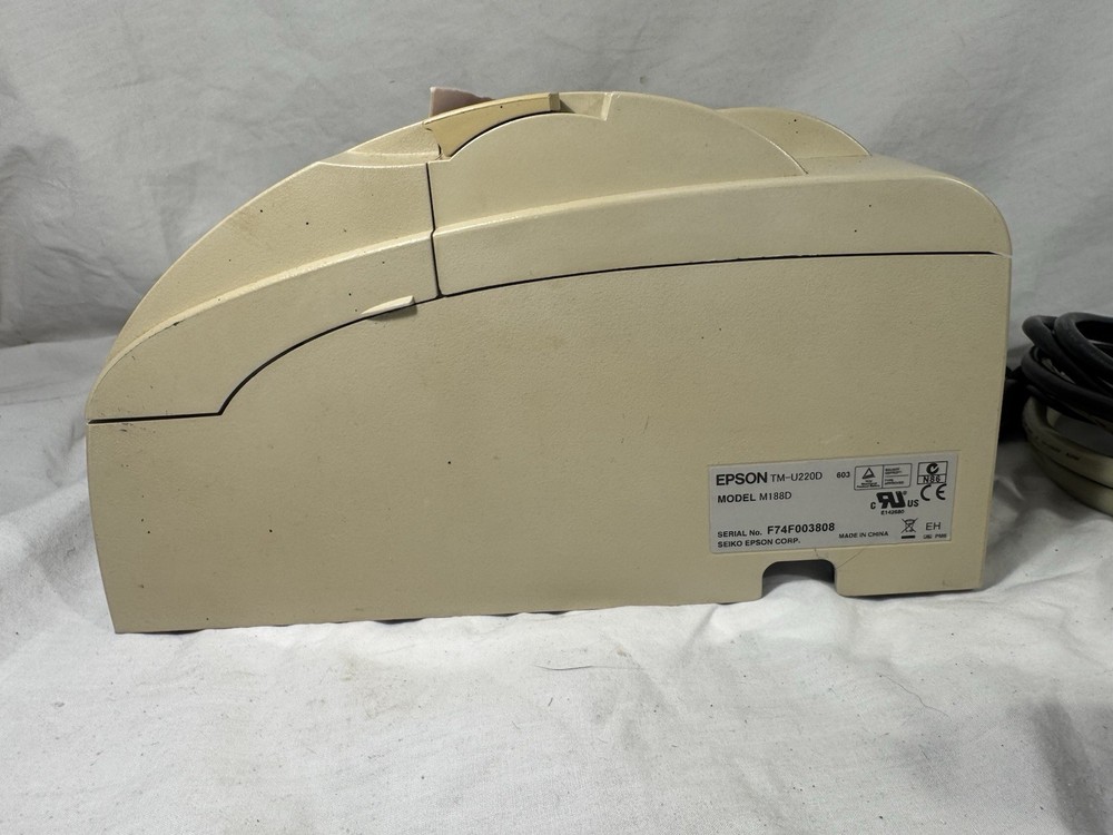 Epson TM-U220D POS Dot Matrix Receipt Printer Grey Parallel - Tested Powers On