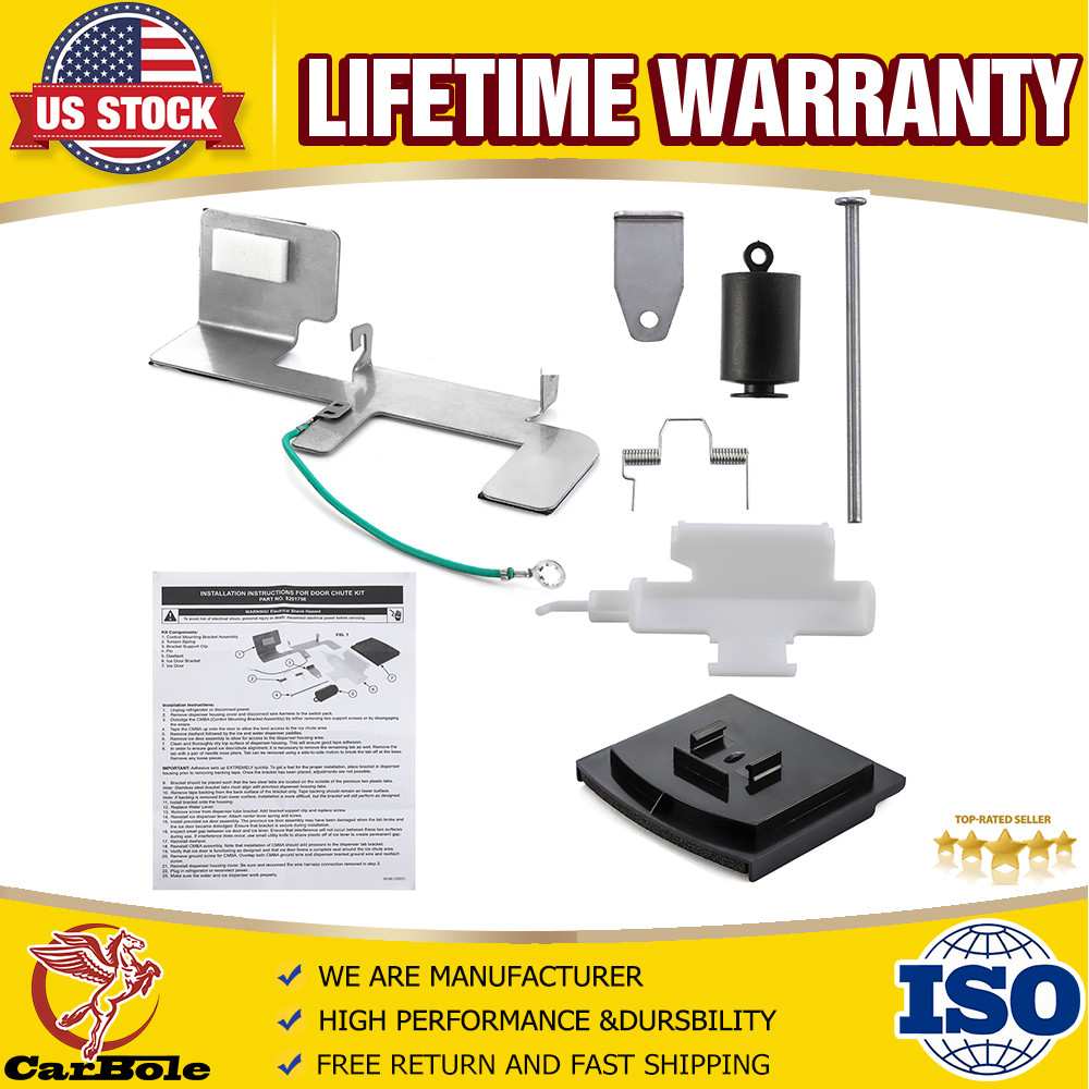Ice Dispenser Door Chute Repair Kit for Whirlpool W10823377 WP2180353 8201756