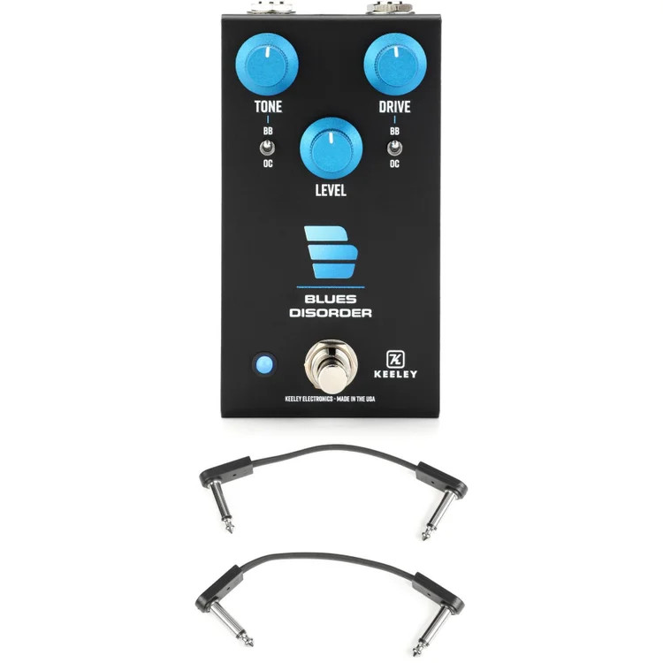 Keeley Blues Disorder Overdrive Pedal with EBS Patch Cables