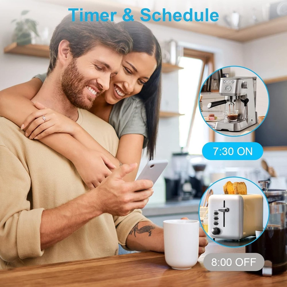 Smart Plug 5GHz with Alexa & Google Home, Remote Control & Timer Function