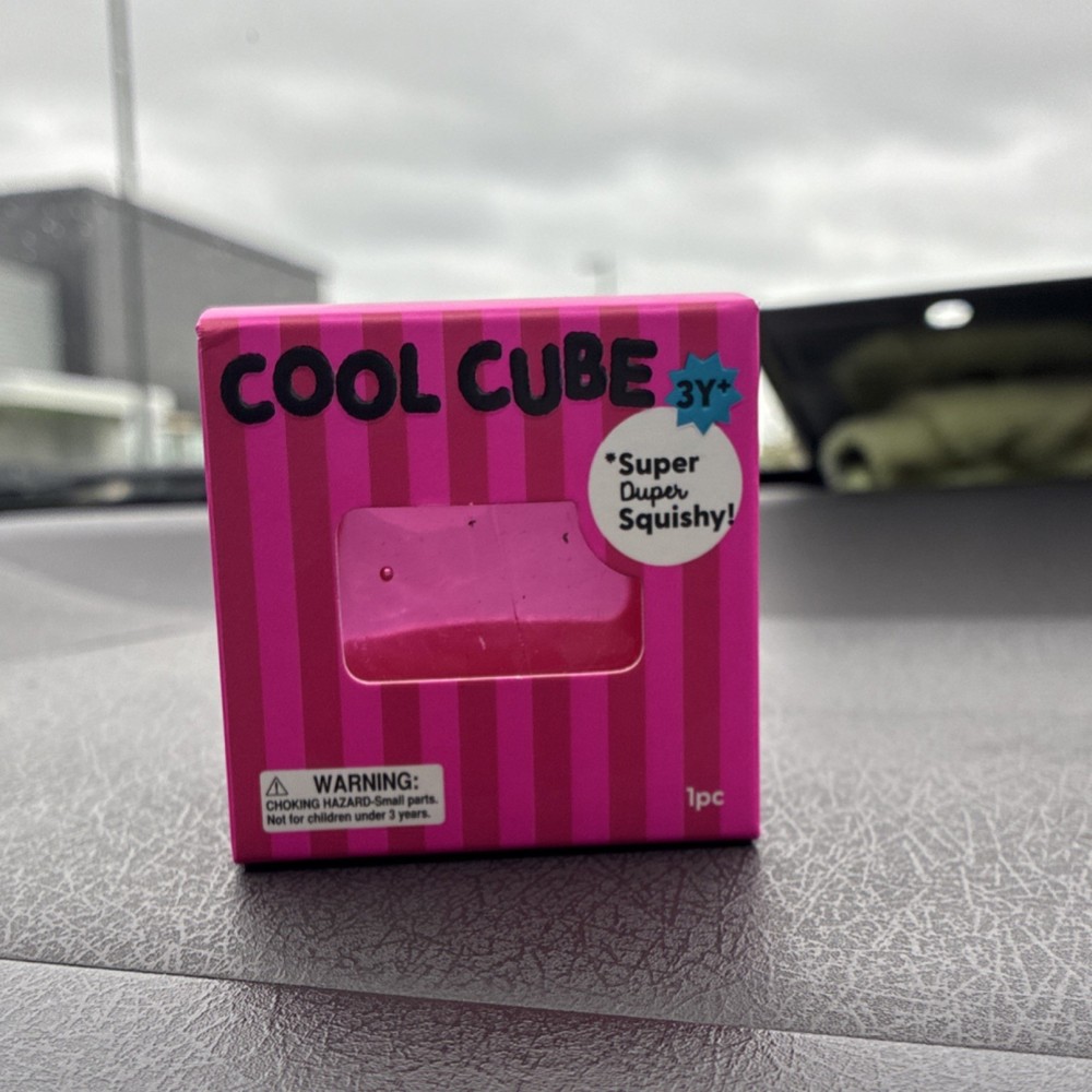 Cool Cube Squishy Pink Tactile Squeeze Toy
