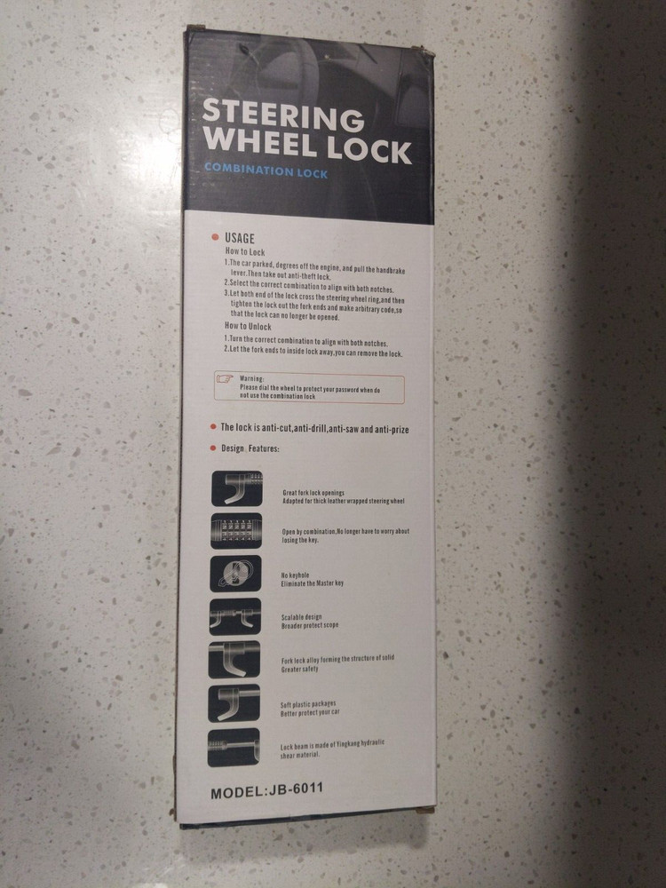 Steering wheel lock combination lock five digit combination lock / ANTI LOCK 🔐