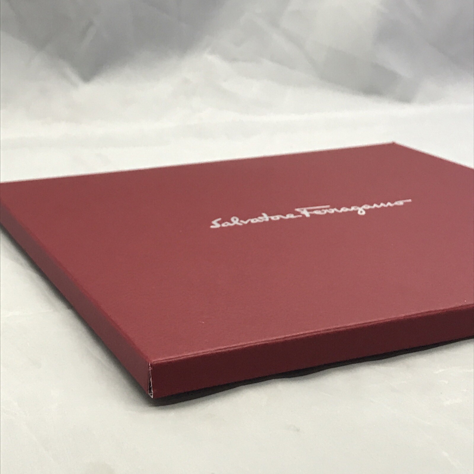 Salvatore Ferragamo Red Box 9 1/4” x 9 1/4” x 3/8”
