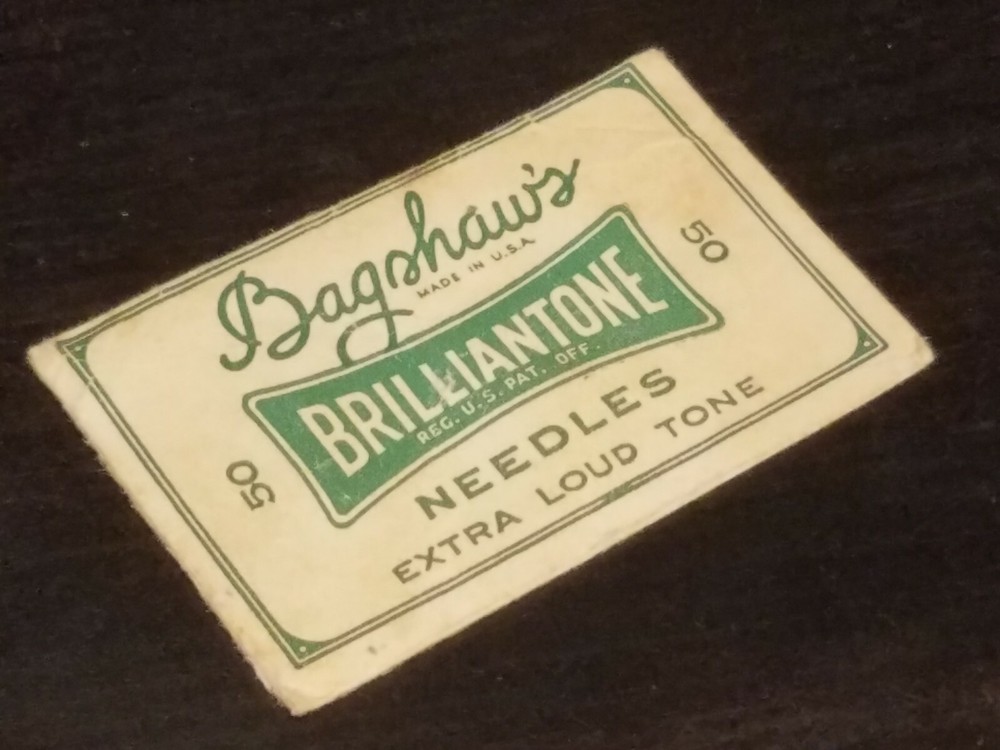 Gramophone phonograph needle packet bagshaw's brilliantone extra loud empty