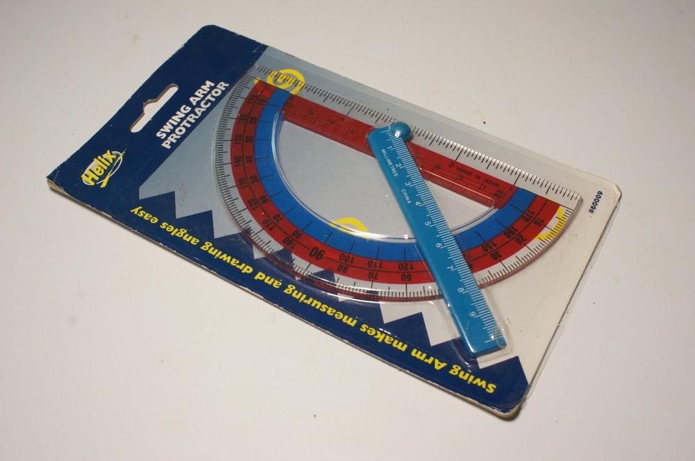 Helix Protractor Swing Arm 180 Degree Protractor 6 Inch