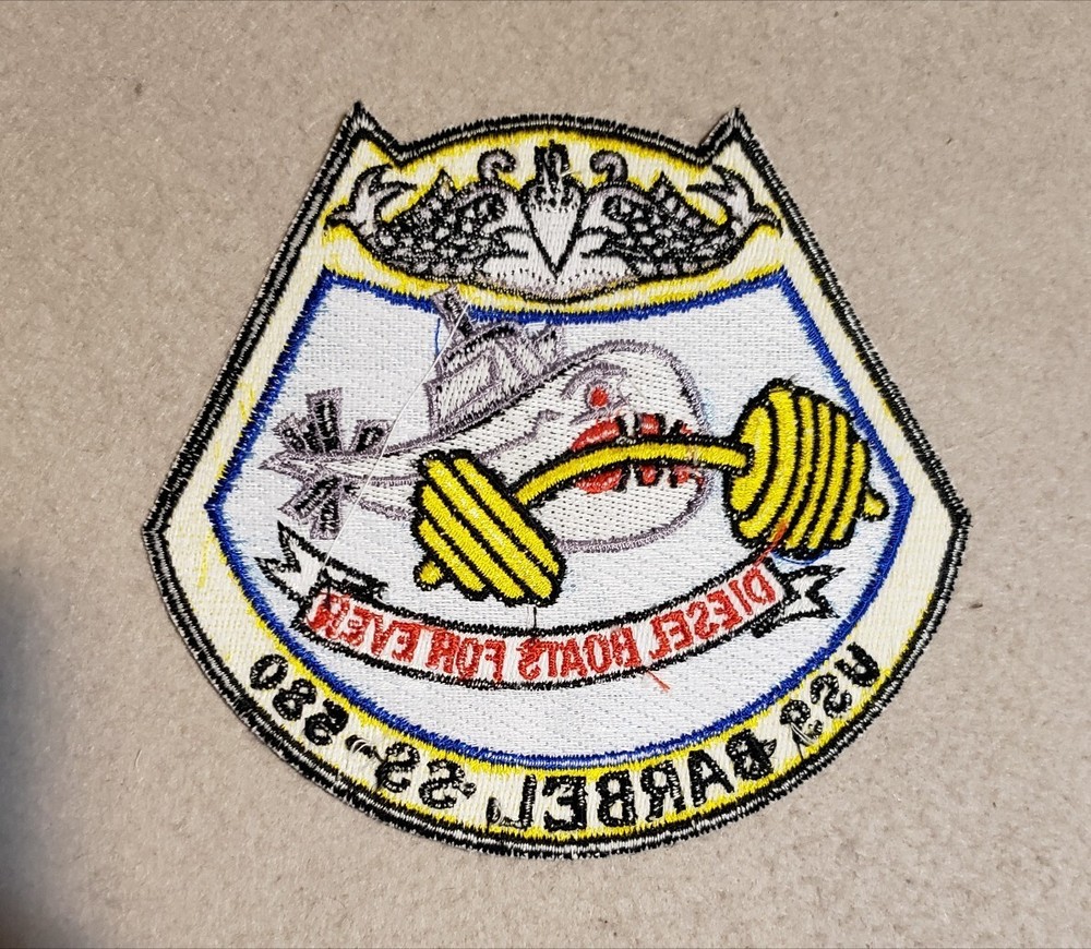 USS Barbel SS-580 patch - No plastic backing - 5" x 5"