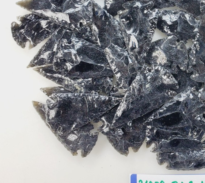 4 Piece 2" Obsidian Arrowheads - Ceremonial - Hand Knapped - RANDOM PICKS