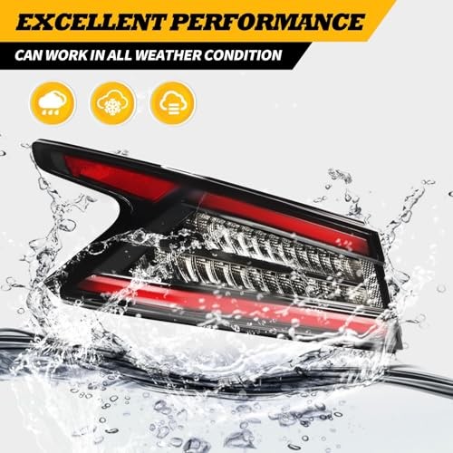 Driver Side Tail Light Assembly Compatible with Maxima 2019-2023 Rear Left