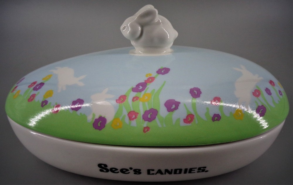Easter Sees Candy Rabbit Egg Covered Dish