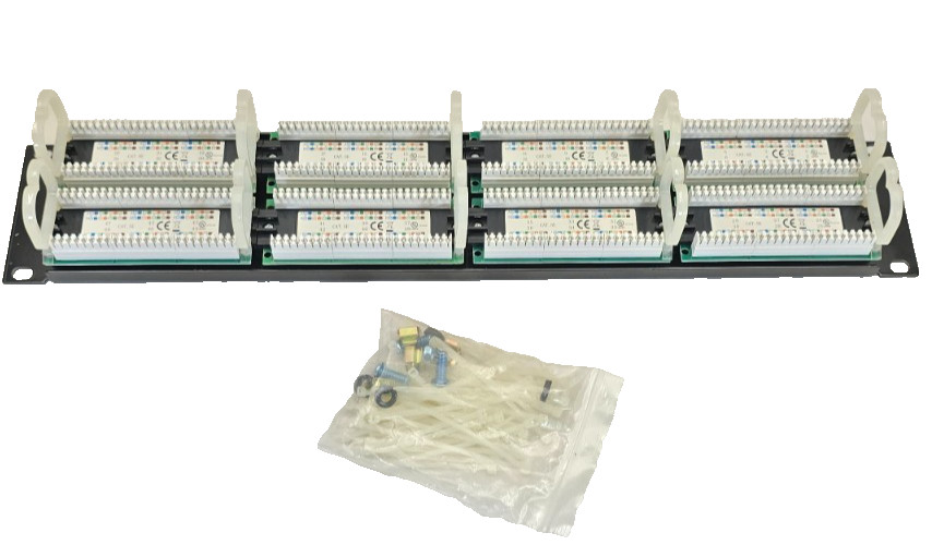NEW 48-Port CAT5e Patch Panel RJ45 Rack Mount UL Listed w/ Mounting Hardware