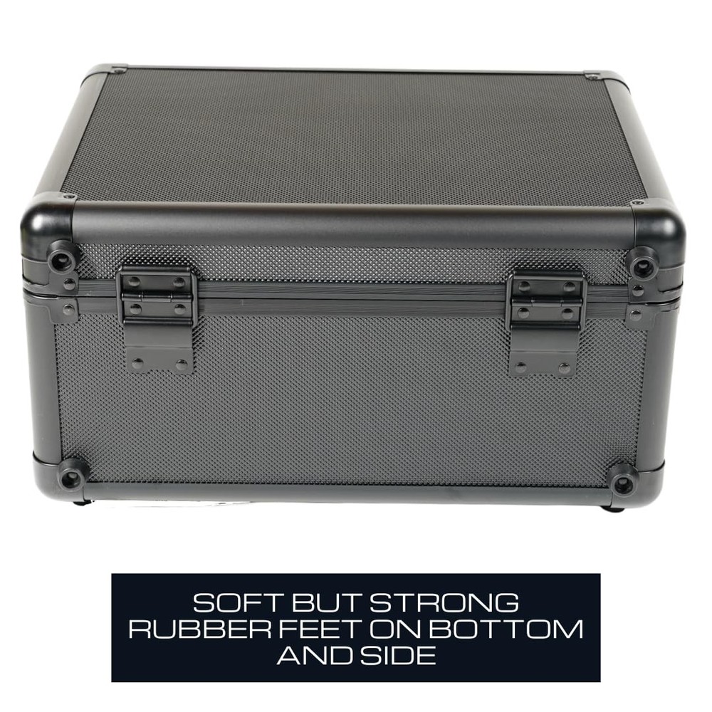 Premium Trading Card Storage Box - Lockable 3 Row Case for 108 PSA Slabs