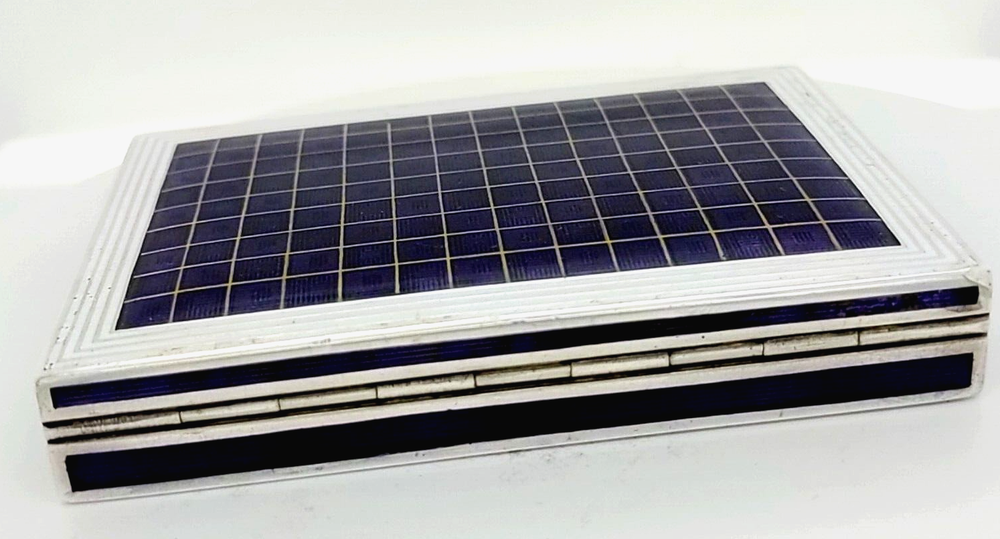 Purple Chequered Silver Cigarette Case