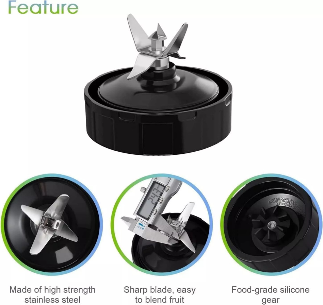 2Pack-Replacement Extractor Blade For Nutri Ninja 7Fin Auto iQ BL480/482/640/642