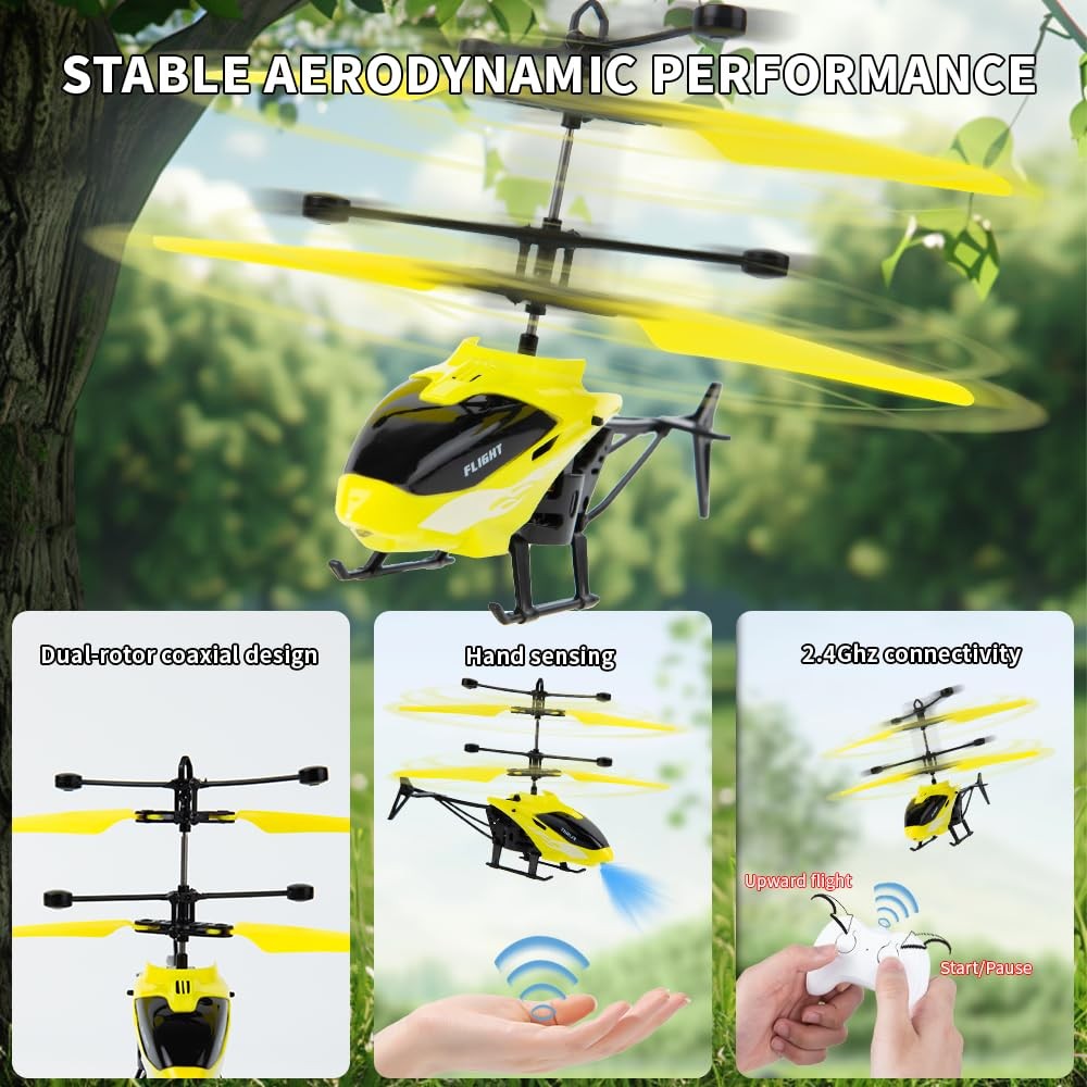 Remote Control Helicopter, Gesture Sensing Indoor Flying Helicopter Red