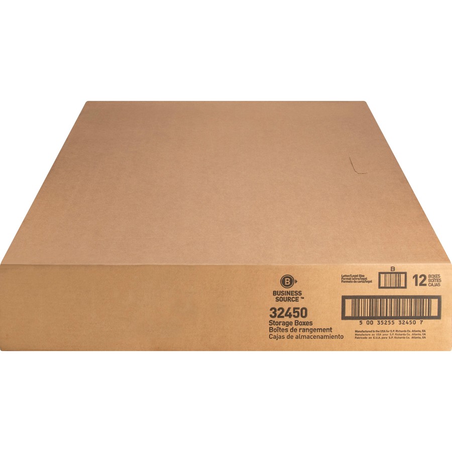 Business Source BSN32450 Storage Box Stackable 10x12x15 White