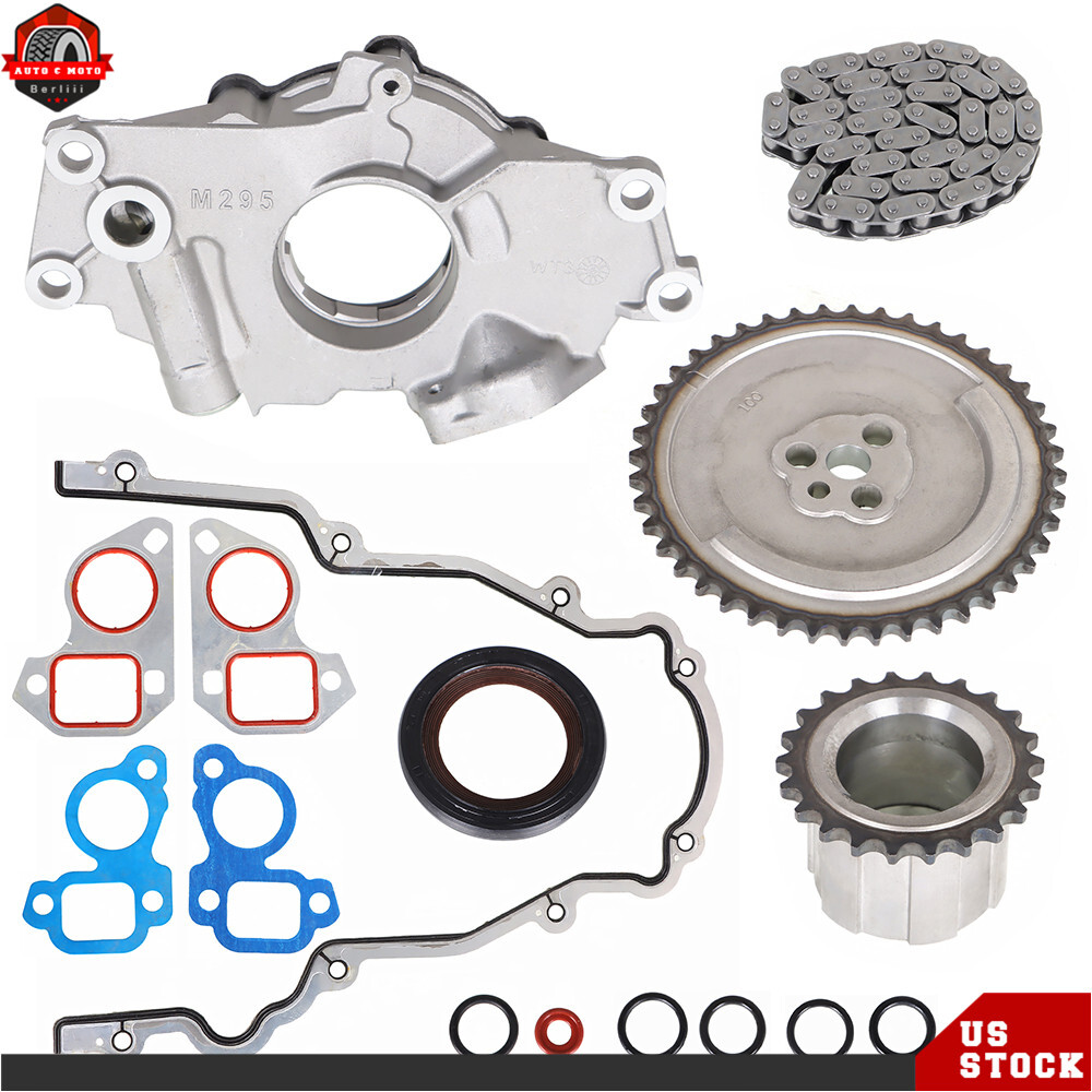 M295 Oil Pump with Timing Chain + Gasket Kit For GM 4.8L 5.3L 6.0L LS1 LS2 LS3