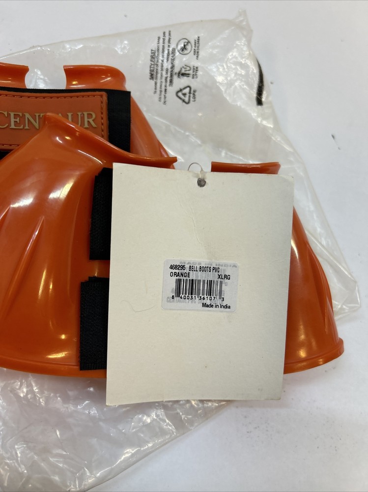 Centaur PVC Ribbed Double Hook & Loop Bell Boots 2 Pack