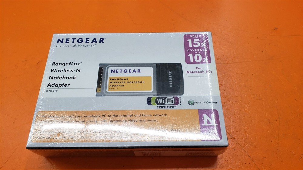 ⭐️⭐️⭐️⭐️⭐️ Netgear WN511B RangeMax Wireless-N Notebook Adapter