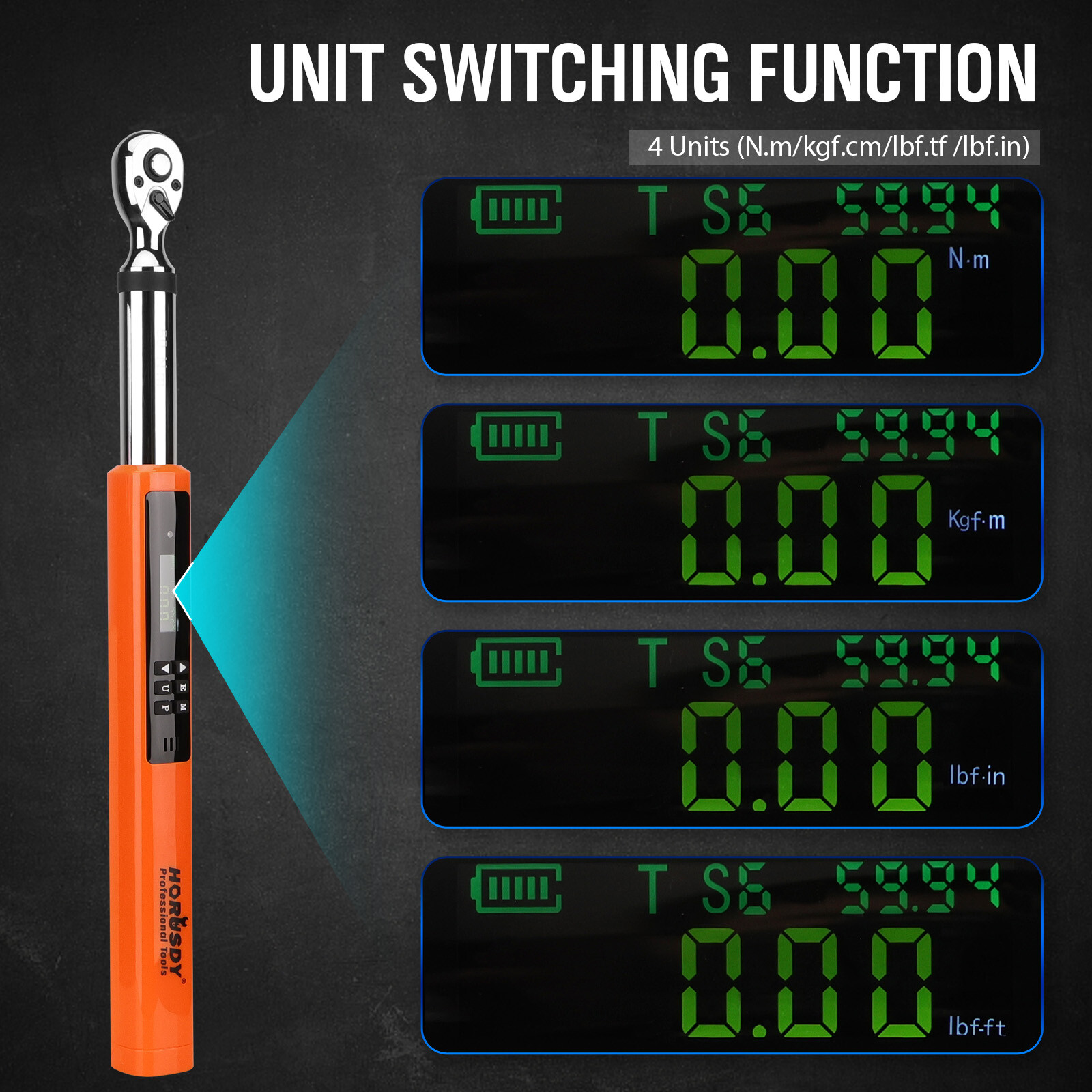 3/8" & 1/2" Heavy Duty Digital Torque Wrenches Combo Kit 25-250 &4.4-44.3 ft.lb