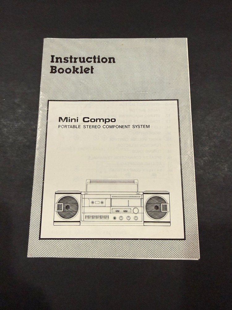 Gran Prix Electronics Mini Compo Stereo Instructions....Free Shipping