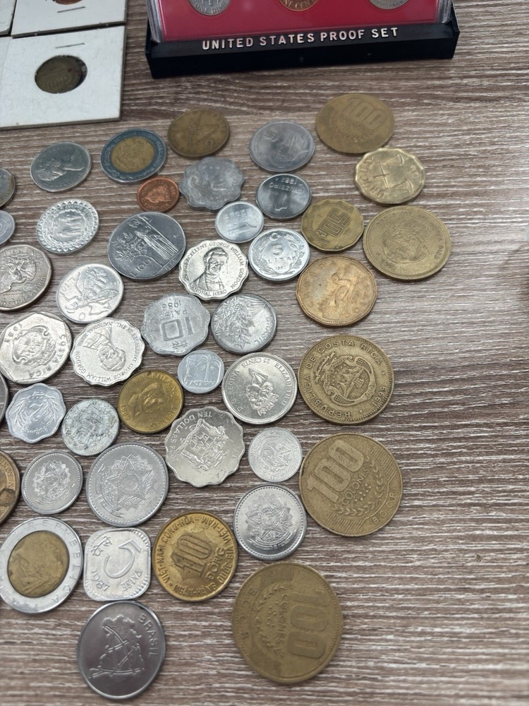 Mixed World & US Coin Collection, Multiple Countries, 1982 US Proof Set ￼￼