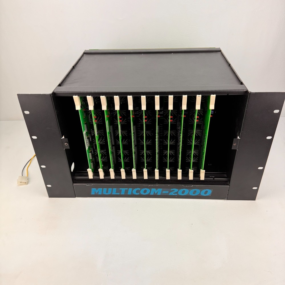 Bogen Multicom 2000 Controller Chassis + 11 Cards (MCPCA2, MCACB, MCSC, MCRMF)