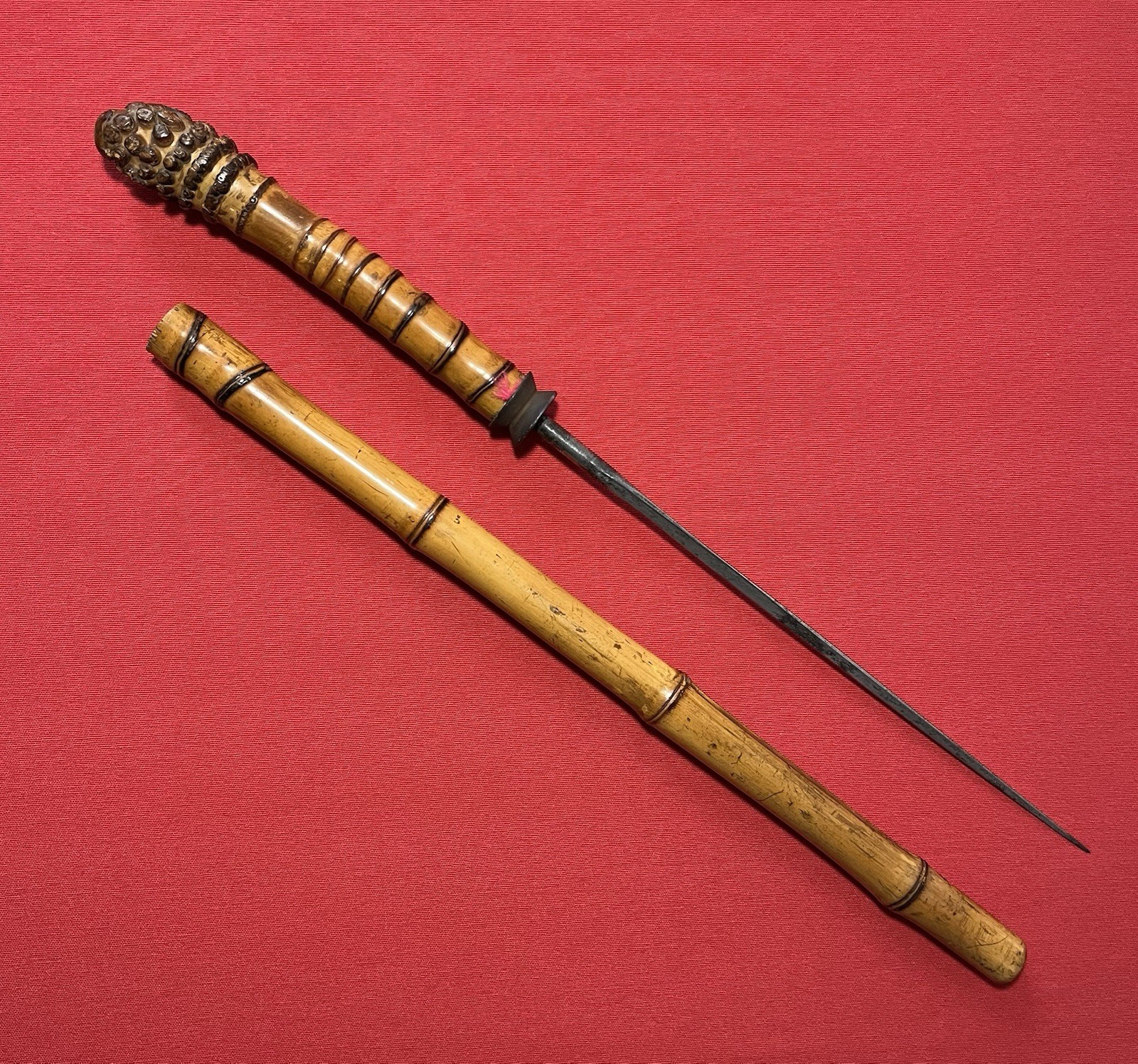 Original 19th Century Bamboo Sword / Swordstick - Swagger Stick
