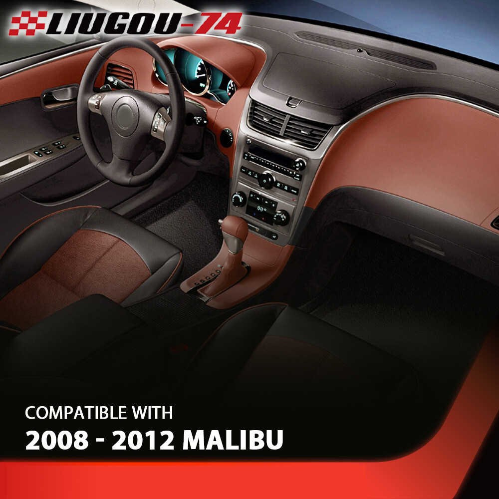 Fit For 08-12 Chevy Malibu Center Radio Dash Bezel Trim Panel Silver Black