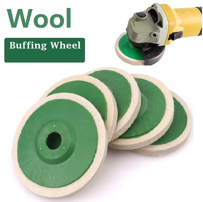 4" Felt Wool Buffing Polishing Wheel Buffer Buff Polish Pad Angle Grinder Disc
