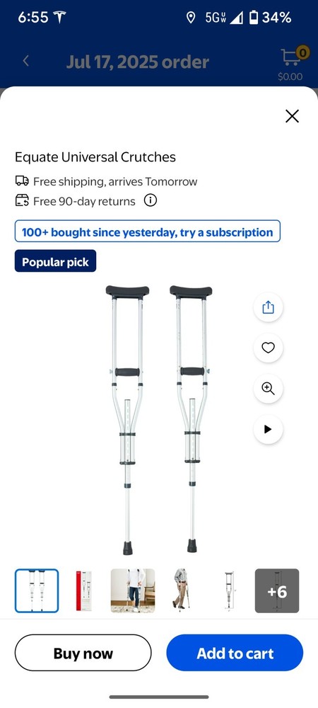 Equate Universal Crutches