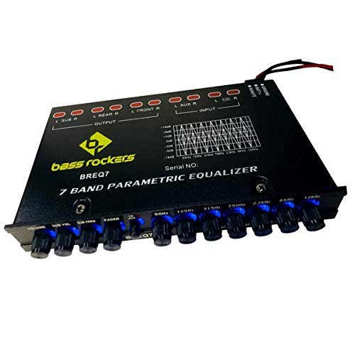 BREQ7 7 Bands Parametric Equalizer for Car Audio Stereo Amp Sub High Level