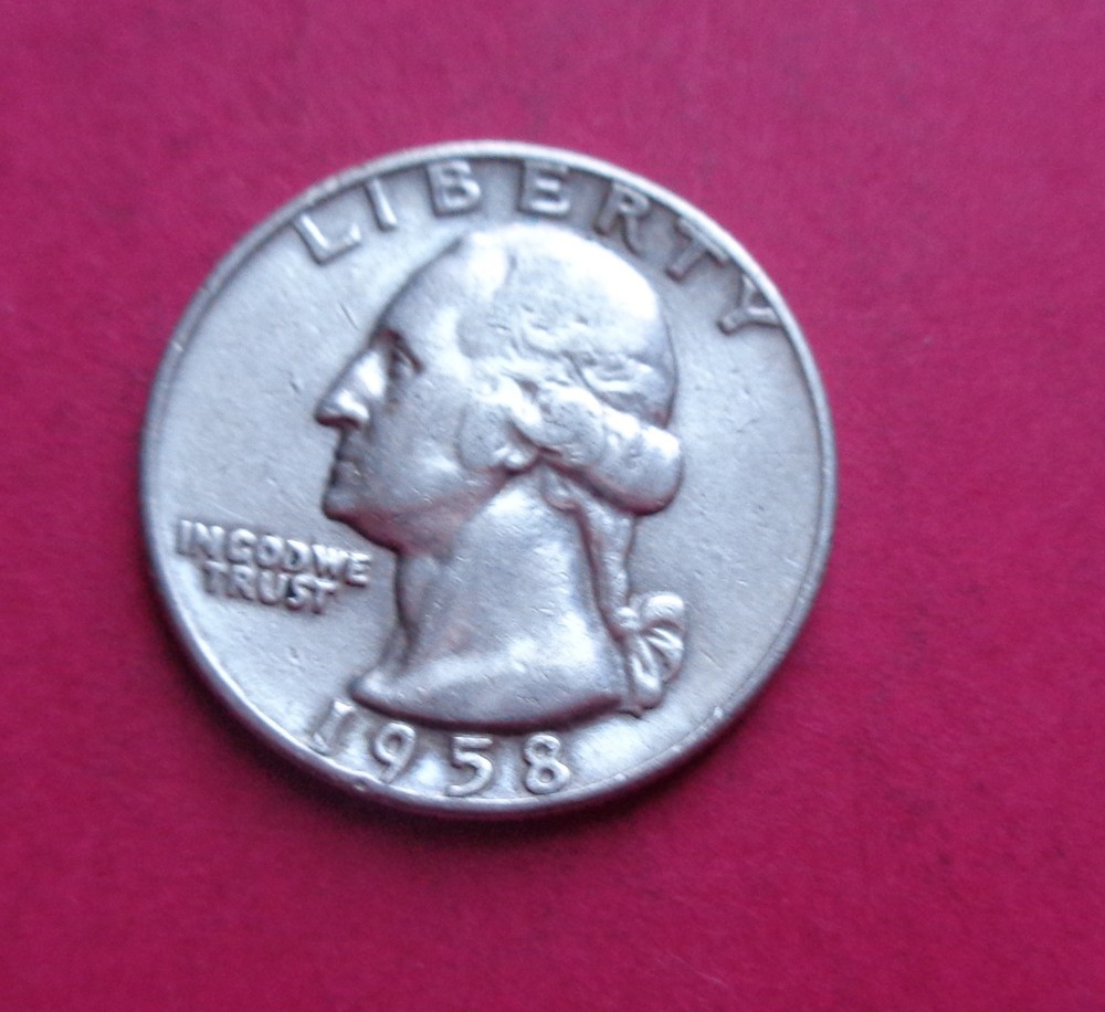 1958-D  (90% SILVER)  WASHINGTON QUARTER