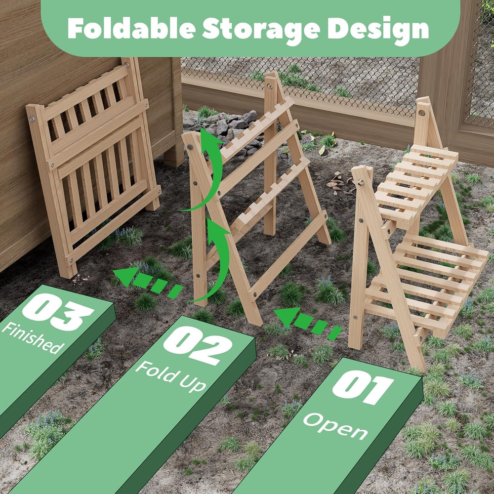 Chicken Perch,Strong Chicken Roosting Bars for Coop and Brooder,Foldable Chic...