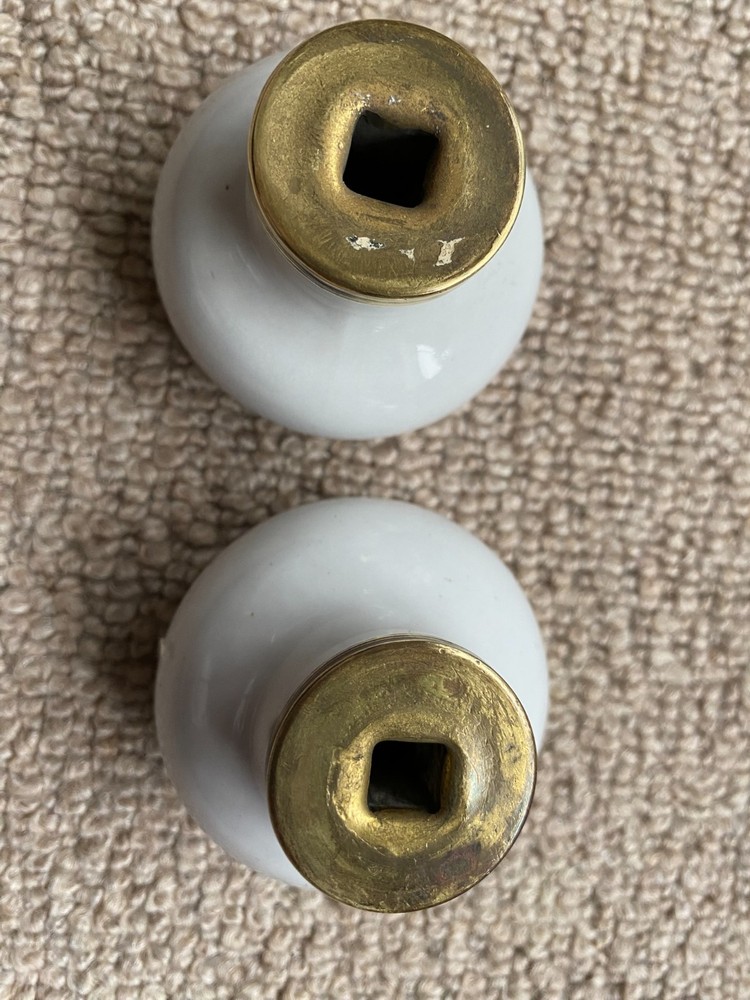 Vintage Porcelain Door Knobs x2