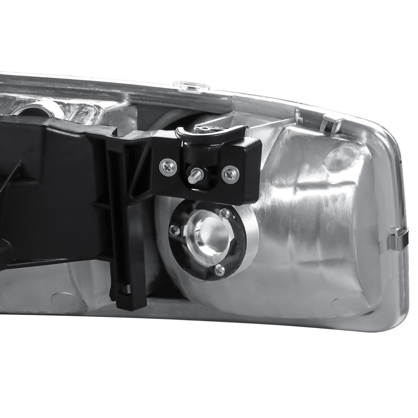 Pair Chrome Headlights w/ Bumper Lamps For 2000-2006 GMC Yukon Sierra 1500 2500
